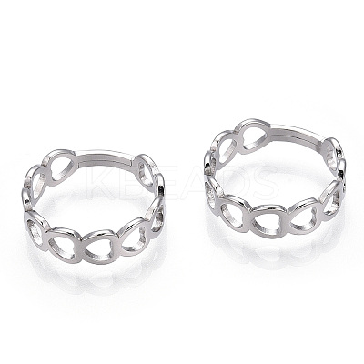 Non-Tarnish 304 Stainless Steel Hollow Out Heart Adjustable Ring for Women RJEW-T027-11P-1