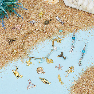 60Pcs Tibetan Style Alloy Pendants FIND-SP0004-07-1