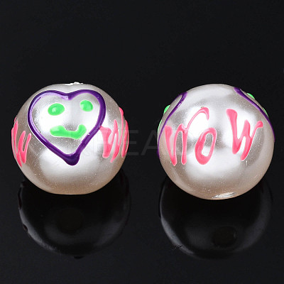 ABS Plastic Imitation Pearl Beads KY-N015-108-1