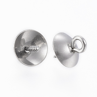 Tarnish Resistant 304 Stainless Steel Screw Eye Pin Peg Bails STAS-H410-18P-A-1