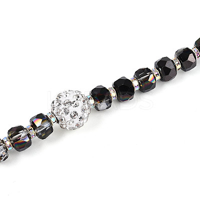Acrylic & Glass & ABS Plastic Pearl & Alloy & Polymer Clay Pave Rhinestone Beads Strands MAK-T011-08M-1