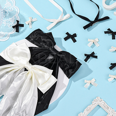 6 Styles Bowknot Polyester Hair Barrettes PHAR-SP0001-22A-1