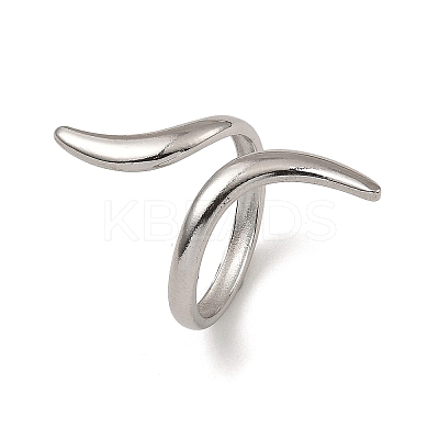 Non-Tarnish 304 Stainless Steel Open Cuff Rings RJEW-Z018-02P-1
