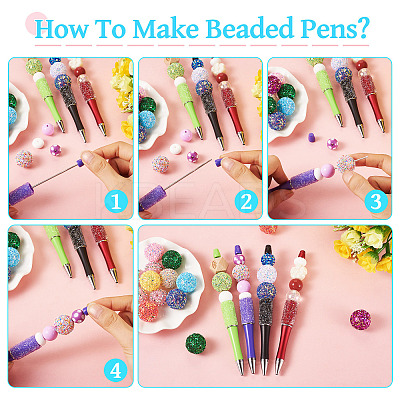 Plastic Beadable Pens BT-TAC0003-08B-1