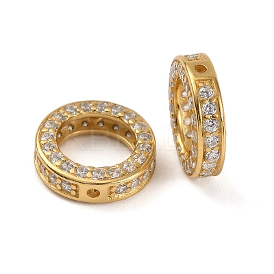 925 Sterling Silver Micro Pave Clear Cubic Zirconia Bead Frames LS-STER-P061-01B-G-1