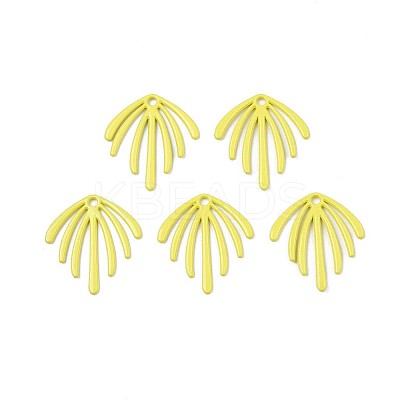 Spray Painted Alloy Pendants PALLOY-Q433-029B-RS-1