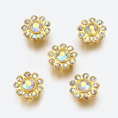 Alloy Multi-Strand Rhinestone Links ALRI-H213-28G-1