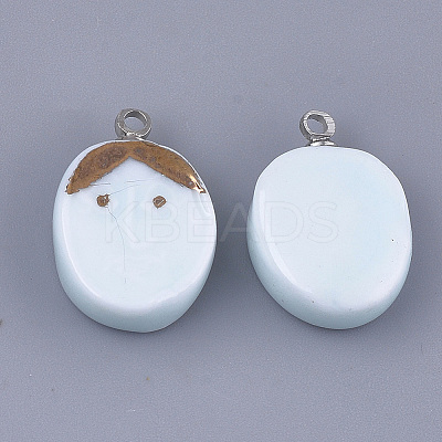 Handmade Porcelain Pendants X-PORC-T002-30-1