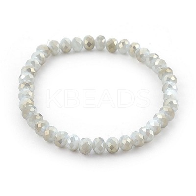 Electroplate Glass Beads Stretch Bracelets BJEW-JB04021-1