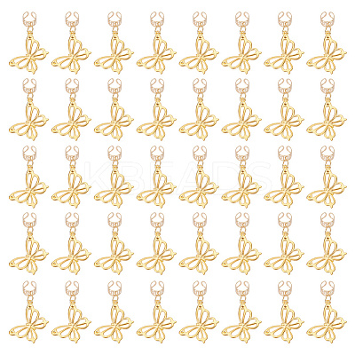 Alloy Hollow Braiding Hair Pendants Decoration Clips OHAR-AB00013-1
