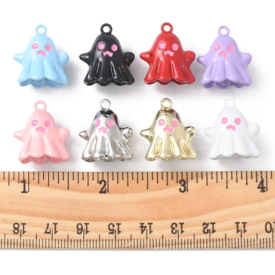 16Pcs 8 Style Spray Painted Alloy Enamel Pendants FIND-FS0001-55-1