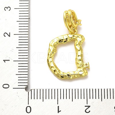 Rack Plating Brass Micro Pave Cubic Zirconia European Dangle Charms KK-L210-015G-D-1