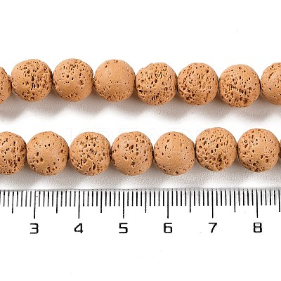 Synthetic Lava Rock Dyed Beads Strands G-H311-08C-10-1