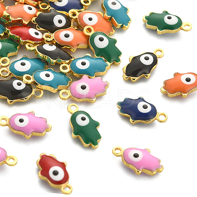 50Pcs Brass Enamel Pendants ENAM-CJ0003-92-1