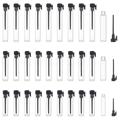 150Pcs 3 Styles Clear Glass Bottles MRMJ-PH0001-75-1