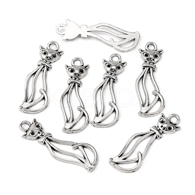 Tibetan Style Alloy Kitten Pendants LF10383Y-NF-1