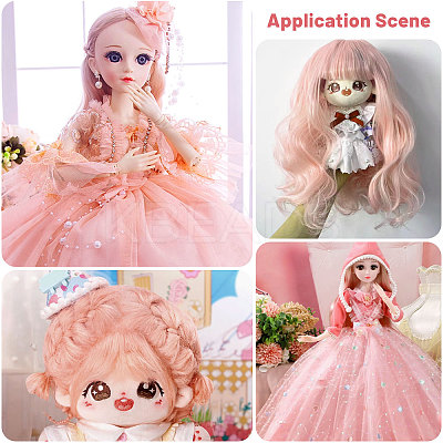 Artificial Wool Doll Wig Hair AJEW-WH0609-186H-1