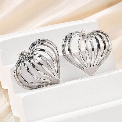 304 Stainless Steel Stud Earrings EJEW-D319-01P-1