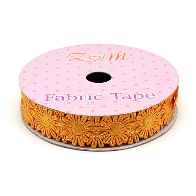 Glitter Powder Polyester Ribbons X-SRIB-S048-04F-1