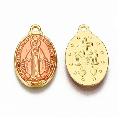 Brass Enamel Pendants KK-S345-179E-1
