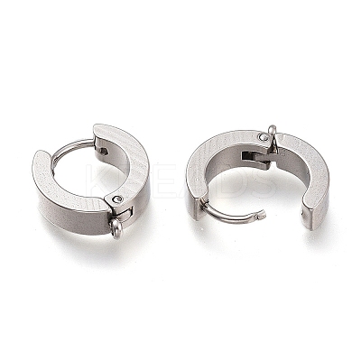 Tarnish Resistant 201 Stainless Steel Huggie Hoop Earrings Findings X-STAS-A167-01B-P-1