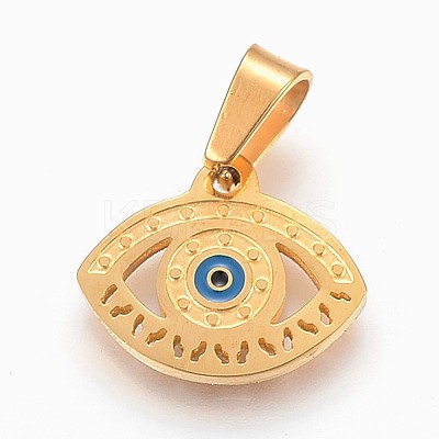Ion Plating(IP) 304 Stainless Steel Enamel Pendants STAS-F165-44G-1