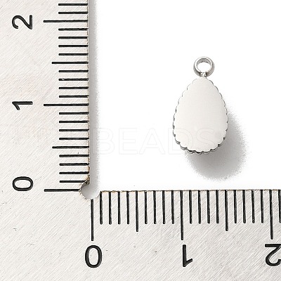 Natural Blue Lace Agate Teardrop Charms STAS-B074-04P-02-1