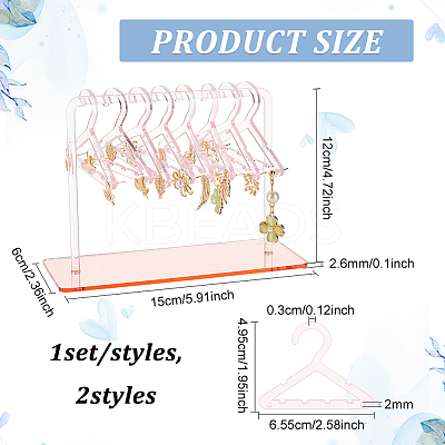 2 Sets 2 Colors Acrylic Earring Display Stands EDIS-FG0001-61-1