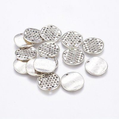 Flat Round Alloy Pendant Rhinestone Settings LS-EBB056Y-1