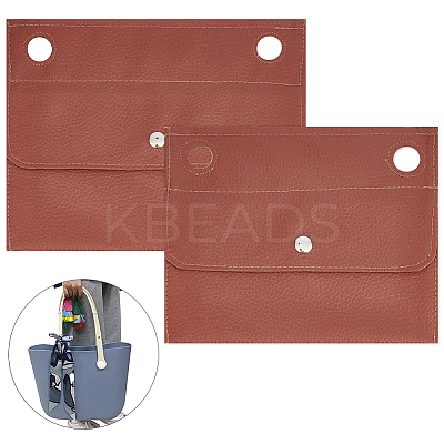 2Pcs 2 Styles PU Imitation Leather Bag Organiser Inserts DIY-WR0002-86-1
