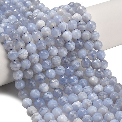Natural Blue Lace Agate Beads Strands G-C280-B07-8mm-1