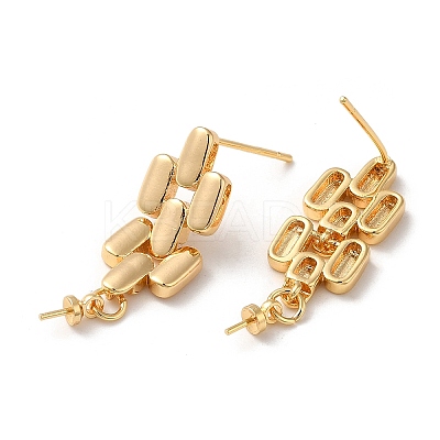 Brass Stud Earring Findings KK-P239-08G-1