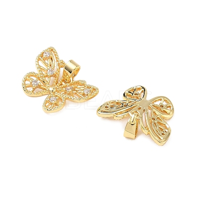 Brass Micro Pave Cubic Zirconia Pendants KK-L256-12G-1