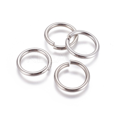 Tarnish Resistant 304 Stainless Steel Open Jump Rings STAS-E464-09E-P-1
