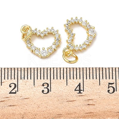 Brass Micro Pave Cubic Zirconia Pendants KK-I379-15G-03-1