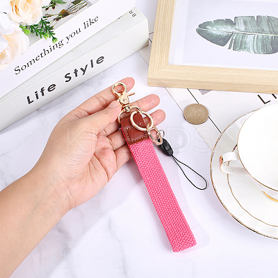1Pc Nylon Stretch Band Wristlet Keychains KEYC-CL0001-38A-1