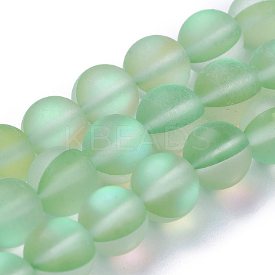 Synthetic Moonstone Beads Strands G-F142-6mm-15-1