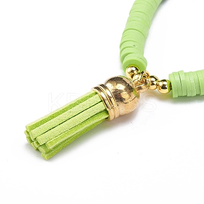 Handmade Polymer Clay Heishi Stretch Bracelet Sets BJEW-JB08762-1