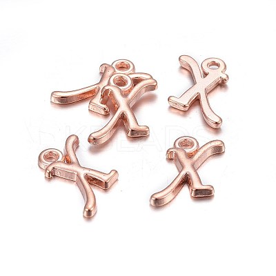 Rose Gold Plated Alloy Letter Pendants LS-X-PALLOY-J718-01RG-X-1