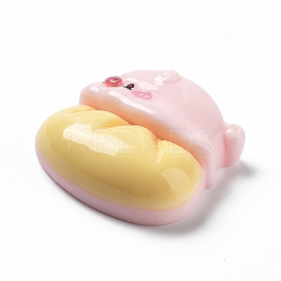 Pig Theme Opaque Resin Decoden Cabochons LS-RESI-I057-A08-1