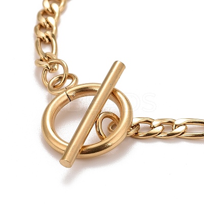 Ion Plating(IP)  304 Stainless Steel Chain Necklaces X-NJEW-A002-06G-1