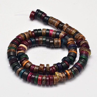 Natural Coconut Disc Bead Strands X-COCB-O002-02-1