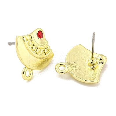 Rack Plating Alloy Stud Earring Finding FIND-C053-05G-02-1
