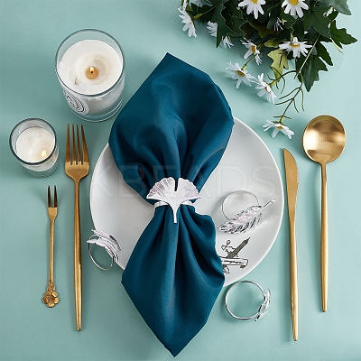 10 Pcs 5 Styles Alloy Napkin Rings AJEW-GF0002-72P-1