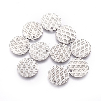 Non-Tarnish 304 Stainless Steel Charms STAS-E455-05P-15mm-1