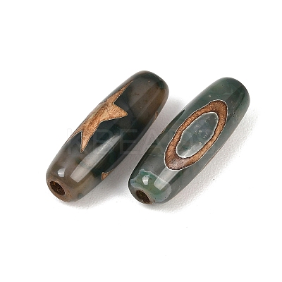 Tibetan Style dZi Beads TDZI-E004-63-1