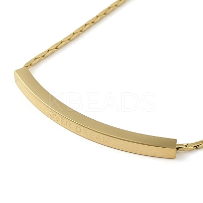 Ion Plating(IP) 304 Stainless Steel Boston Link Chains Slider Bracelets BJEW-K245-01G-1