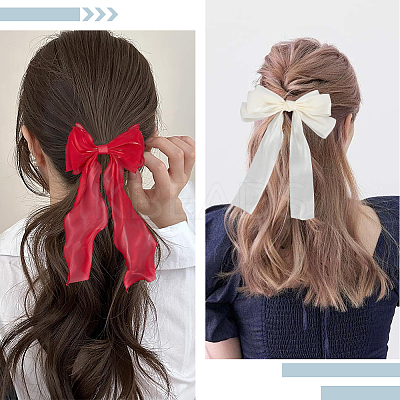 5Pcs 5 Colors Cloth Bowknot Hair Barrettes PHAR-SP0001-14-1