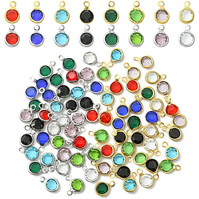 40Pcs 304 Stainless Steel Glass Charms STAS-YW0002-99-1