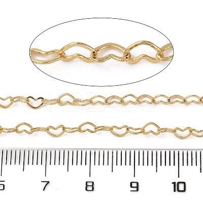 Brass Heart Link Chains CHC-H113-14A-G-1
